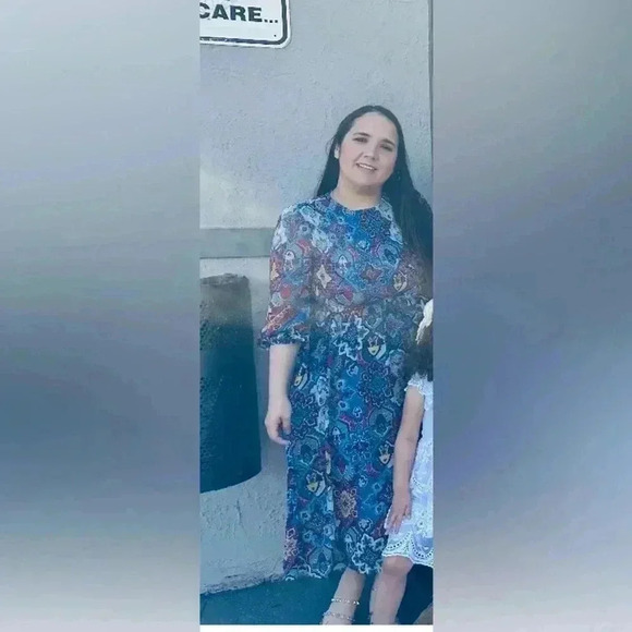 Harlow & Rose Dress Women’s Size Medium Smocked Modest Prairie Boho Peasant - Picture 9 of 12